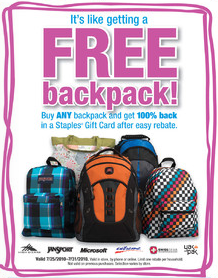 Staples FREE Backpack